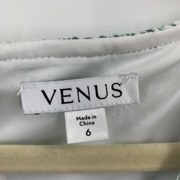 Venus Terrace Tweed Mini Shift Dress in Blue Multi Sz 6 - Picture 10 of 16